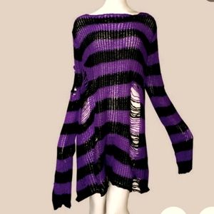 Distressed Sweater Romper